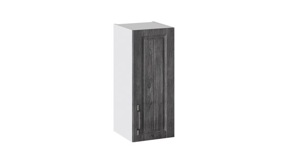 Навесной кухонный шкаф Прованс (Белый глянец/Санторини темный) В_72-30_1ДР в Тамбове - изображение