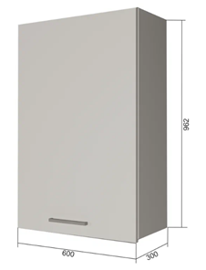 Навесной кухонный шкаф В9 60, Сатин/Белый в Тамбове - предосмотр