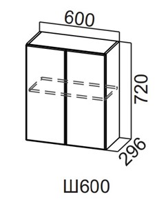 Навесной кухонный шкаф Вельвет Ш600/720 в Тамбове