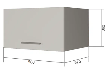 Настенный шкаф ВГ50Г, Серый/Антрацит в Тамбове