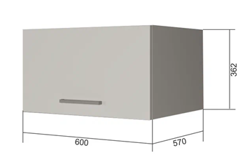 Кухонный навесной шкаф ВГ60Г, Белое гладкое Ламарти/Белый в Тамбове - предосмотр