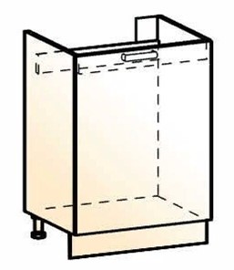Шкаф рабочий под мойку Стоун L600 (1 дв. гл.) в Тамбове