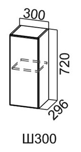 Кухонный навесной шкаф Модус, Ш300/720, галифакс в Тамбове - предосмотр