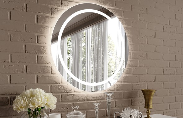 Настенное зеркало С подсветкой D80 см в Тамбове - изображение