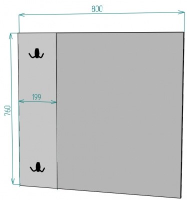 Навесное зеркало Лофт Z10, Белый в Тамбове - изображение 1