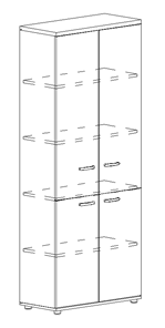 Шкаф для документов 4-х дверный Albero (78х36,4х193) в Тамбове