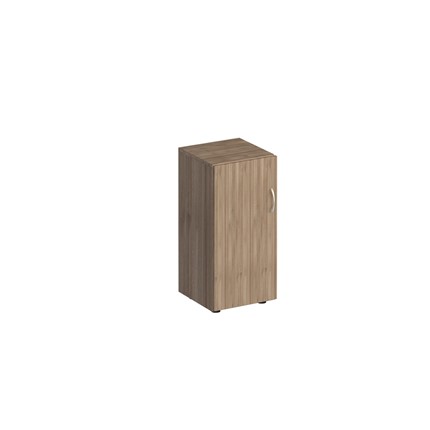 Шкаф для документов низкий узкий закрытый Комфорт, дуб шамони темный (40х38х84) в Тамбове - изображение
