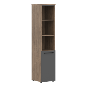 Шкаф колонна высокая с глухой малой дверью MORRIS TREND Антрацит/Кария Пальмира MHC 42.5 (429х423х1956) в Тамбове