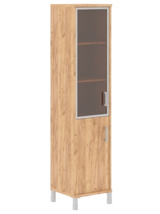 Шкаф офисный Born В 431.4 L левый колонка комбинированная 475х450х2054 мм, Дуб Бофорд в Тамбове - изображение
