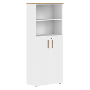 Широкий шкаф высокий FORTA Белый-Дуб Гамильтон FHC 80.6(Z) (798х404х1965) в Тамбове