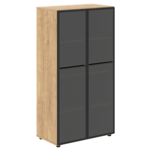Шкаф средний со стеклянными  дверцами LOFTIS Дуб Бофорд LMC 80.2 (800х430х1517) в Тамбове