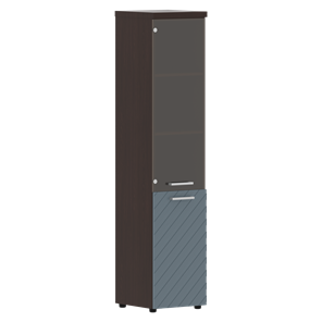 Шкаф TORR LUX TLHC 42.2 R колонка комбинированная с топом 435х452х1958 Венге/Серо-голубой в Тамбове