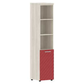 Шкаф TORR LUX TLHC 42.5 L колонка с глухой малой дверью и топом 435х452х1958 Сосна Эдмонт/ Красный в Тамбове