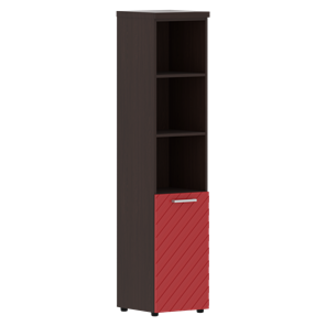 Шкаф TORR LUX TLHC 42.5 R колонка с глухой малой дверью и топом 435х452х1958 Венге/ Красный в Тамбове