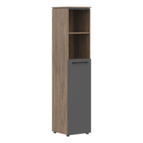 Шкаф высокий колонна со средней дверью MORRIS TREND Антрацит/Кария Пальмира MHC 42.6 (429х423х1956) в Тамбове