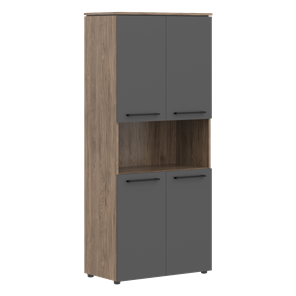 Шкаф с глухими дверьми MORRIS TREND Антрацит/Кария Пальмира MHC 85.4 (854х423х1956) в Тамбове