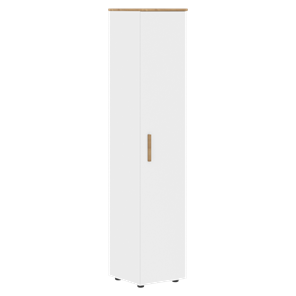 Высокий шкаф колонна с глухой дверью FORTA Белый-Дуб Гамильтон  FHC 40.1 (L/R) (399х404х1965) в Тамбове
