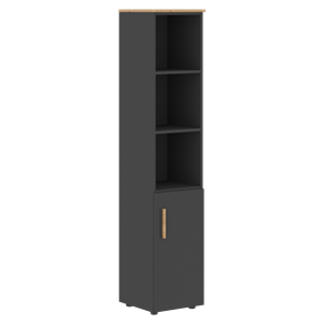 Высокий шкаф с глухой малой дверью  правой FORTA Графит-Дуб Гамильтон  FHC 40.5 (R) (399х404х1965) в Тамбове