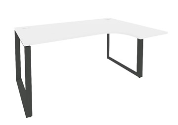 Письменный угловой стол O.MO-SA-4R Антрацит/Белый бриллиант в Тамбове