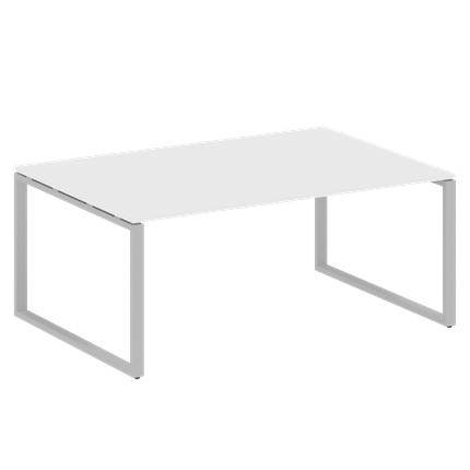 Конференц-стол переговорный БО.ПРГ-1.5 (Серый/Белый) в Тамбове - изображение
