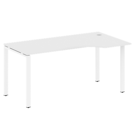 Стол криволинейный БП.СА-1, правый (Белый/Белый) в Тамбове - изображение