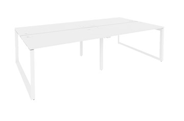 Офисный стол на металлокаркасе O.MO-D.RS-4.3.7, Белый/Белый бриллиант в Тамбове