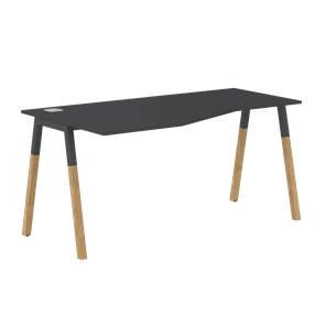 Письменный стол левый FORTA Черный Графит-Черный Графит-Бук FCT 1567  (L) (1580х900(670)х733) в Тамбове
