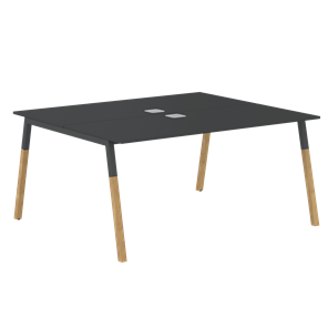 Переговорный стол FORTA Черный Графит-Черный Графит-Бук FWST 1513 (1580x1346x733) в Тамбове