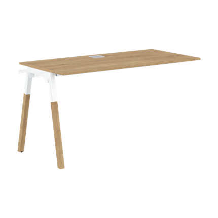 Переговорный стол FORTA Дуб Гамильтон-Белый-Бук  FIST 1367  (1380х670х733) в Тамбове - изображение