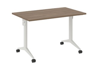 Складной мобильный стол X.M-2.7, Металл белый/Дуб Аринзона в Тамбове