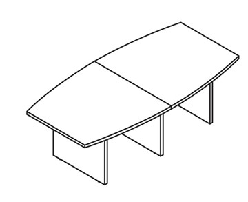 Конференц-стол MORRIS TREND Антрацит/Кария Пальмираа MCT 2412.1 (2400x1200x750) в Тамбове - предосмотр 1