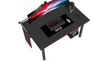 Компьютерный стол SKILLL SSTG 1385.1 , (1360x850x750), Антрацит/ Красный в Тамбове - предосмотр 7