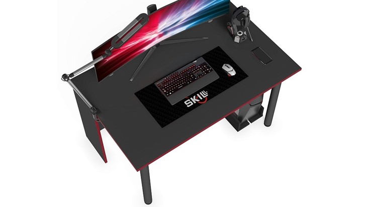 Компьютерный стол SKILLL SSTG 1385.1 , (1360x850x750), Антрацит/ Красный в Тамбове - изображение 7
