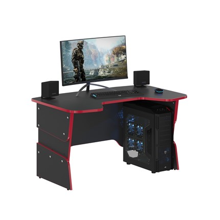 Компьютерный стол SKILLL STG 1385, Антрацит/ Красный в Тамбове - изображение