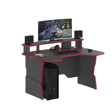 Компьютерный стол SKILLL STG 1390,  Антрацит/ Красный в Тамбове - изображение