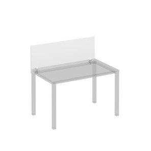 Экран для стола 120 на белом металлокаркасе фронтальный Комфорт КФ, белый премиум (120x45x1.8) К.Б 841 в Тамбове