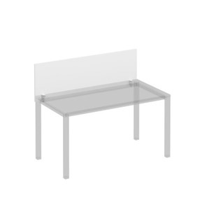 Экран для стола 140 на белом металлокаркасе Комфорт КФ, белый премиум (140x45x1.8) К.Б 842 в Тамбове