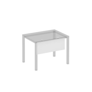 Экран стола защитный (ДСП) с кронштейнами для стола 100 на белом металлокаркасе Комфорт КФ, белый премиум (85x3.2x1.8) К.Б1 810 в Тамбове