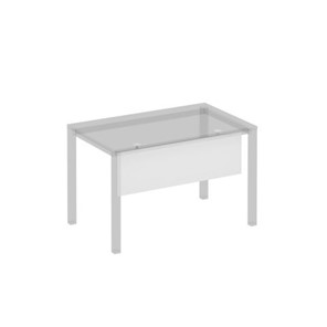 Экран стола защитный (ДСП) с кронштейнами для стола 120 на белом металлокаркасе Комфорт КФ, белый премиум (120x3.2x1.8) К.Б1 812 в Тамбове