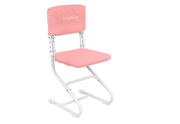 Комплект чехлов на спинку и сиденье стула СУТ.01.040-01 Розовый, Замша в Тамбове