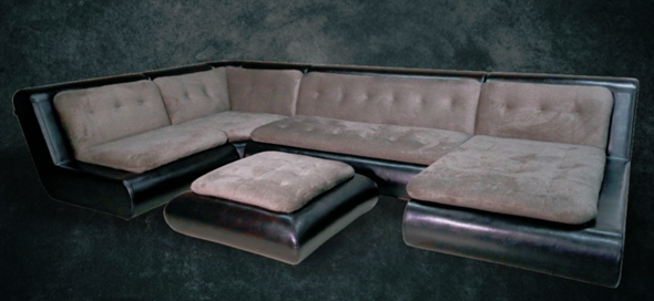 П-образный диван Эвелина со столом-пуфом в Тамбове - изображение