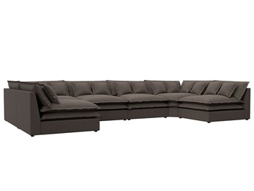 Большой П-образный диван Лига-040, Амур коричневый (рогожка) в Тамбове