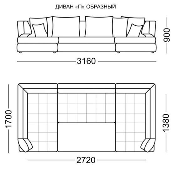П-образный диван Бруно Элита 50 Б в Тамбове - изображение 6