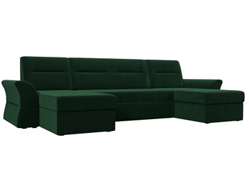 Большой П-образный диван Клайд, Зеленый (Велюр) в Тамбове