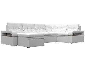 П-образный диван Лига-035, Белый (Экокожа) в Тамбове