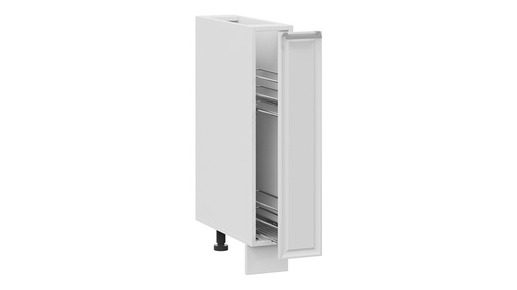 Шкаф напольный с выдвижной корзиной Белладжио 1Н15К (Белый, Фон белый) в Тамбове - изображение 1