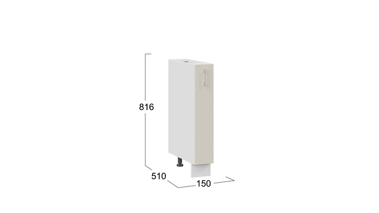 Шкаф напольный с выдвижной корзиной Габриэлла 1Н15К (Белый/Крем) в Тамбове - изображение 2