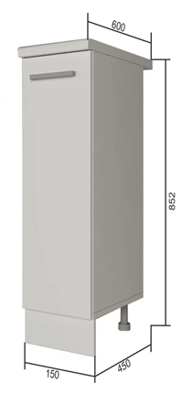 Тумба с дверью Н 15, Мокко/Белый в Тамбове - изображение