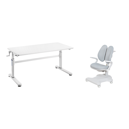 Комплект парта + кресло Imparare Grey + Estate Grey + чехол для кресла в подарок в Тамбове - изображение