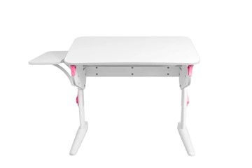 Детский стол-трансформер 5/100 (СУТ.46) + Polka_b 5/550 Рамух белый/белый/розовый в Тамбове